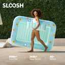 SLOOSH Inflatable Tanning Pool Lounger Float, 70" x 46" Pool Floats Adult with Pillow, 4 in 1 Suntan Tub Raft Floatie,Sunbathing Bed Lounge for Water Blow Up Ball Pit Party Gifts