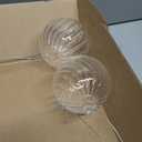 Seematn 18 Pcs Clear Christmas Glass Ornaments Ball Icicle Drop Ornaments Hanging Crystal Balls Glass Bulbs for Xmas Tree Home Indoor Party Elegant Winter Festival Crystal Decorations