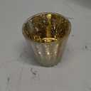 8PCS Gold Mercury Glass Candle Holder, Assorted Mercury Glass