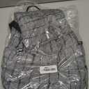 CONTAIL 18L 14 Inch Quilted Puffer Backpack,Top Flap Drawstring Backpack,Grey