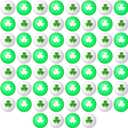 60 Pcs St. Patrick's Day Table Tennis Balls Bulk 1.57 Inch Green White Beer Washable Game Small Plastic Ball for Beer Party Carnival Pool Fun St. Patrick's Day Games Supply Decorations