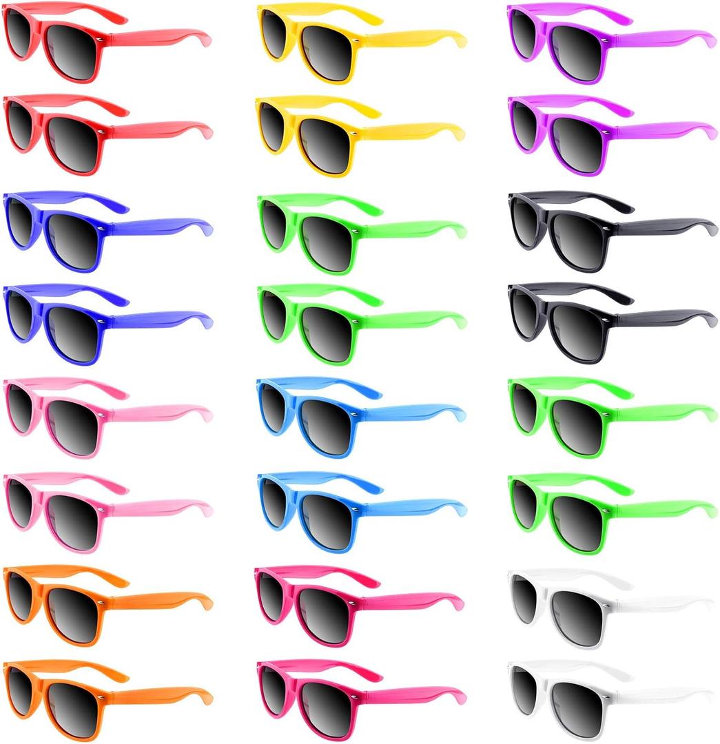 TUPARKA Sunglasses Party Favors Neon Colors Sunglasses Bulk Goody Bag Fillers for Beach Birthday Party Pool Party Supplies