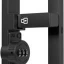 ETEKJOY Flip Latch Lock with Combination 90/180 Degree Sliding/Swinging Door Lock Latch Bolt for Gate Barn Garage Shed Window Cabinet 3-Digit Password Keyless (Black Luminous, 90 Degree)