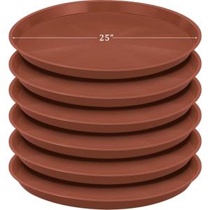 Eccliy 6 Pack Plastic Plant Saucer Heavy Duty Planter Saucers Large Plant Pot Saucers Plastic Water Trays for Indoors and Outdoors Flower Plant Plant Drip (Terracotta,25 Inch) Eccliy 6 Pack Plastic Plant Saucer Heavy Duty Planter Saucers Large Plant Pot Saucers Plastic Water Trays for Indoors and Outdoors Flower Plant Plant Drip (Terracotta,25 Inch)