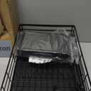 Kitsure Extendable Dish Drying Rack - Rust-Resistant Dish Racks for Kitchen Counter with Adjustable Support Legs, Cutlery Holder & Removable Draining Tray (Black, 15.6''-25.2''L  16.9''W  8.1''H)