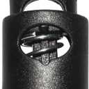 Flyshop 50 Count Small Black Oval Ellipse Barrel Cord Locks Toggles, 20mm x 10mm x 7mm