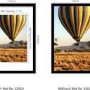 16x24 Picture Frame Set of 5, Black Poster Frame, Display Pictures 12 x 18 with Mat or 16x 24 Without Mat for Horizontal or Vertical Wall Mounting, Wall Gallery Frame for Artwork, 16x24-5PACK