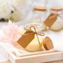 MTLEE 25 Pcs Wedding Jar Candles for Guests Wedding Candle Gift Natural Wax Candles with DIY Tag Cards for Bridesmaid Baby Shower Party Favors Home Supply Decor, Scents of Jasmine