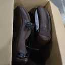 La-Z-Boy Delano Big & Tall Executive Office Chair, Ergonomic Mid-Back Body Pillow Lumbar Support, ComfortCore Memory Foam Cushion, Mahogany Wood Arms & Swivel Base, Bonded Leather, Chestnut Brown