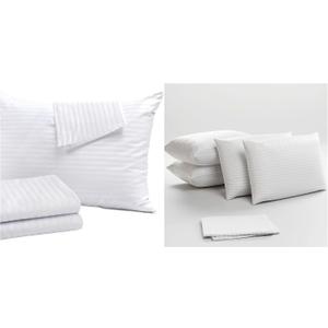 4 Pack Standard Pillow Protectors with Zipper, Soft, Quiet, Effective Dust Protection