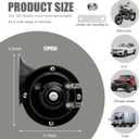 2PCS 300DB Super Loud Train Horns, 12V Waterproof Air Electric Snail Horn Replacement Kit, Universal Durable Raging Sound Air Horns for Car, Motorcycle, Truck, Marine Boat (Black)