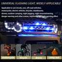4PCS Wireless LED Strobe Lights with Remote Control, Upgraded to 350 mAh USB Rechargeable 8-Color High Brightness Waterproof Anti-Collision Warning Lights for Car, Motorcycle, Drone, Truck, Bike