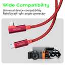 USB-C to USB-C Tethering Cable 10FT (3m), Right Angle Photography Cord, 20Gbps Fast Transfer, 4K@60Hz, PD Power Delivery, Compatible with Sony/Canon/Nikon, MacBooks, Cameras & Computers