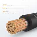 4 Gauge Wire Battery Cable, 4 AWG EPDM Welding Cable with Oxygen-Free Copper, Flexible/High Conductivity for Solar, Automotive, Battery, Inverter, RV, Marine (10 ft Red + 10 ft Black)