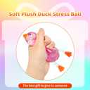 Cute Duck Squishy Sugar Stress Ball, Soft Duck Stress Relief Sugar Ball Squishy Ultra Squishy and Moldable Slow Rise Relaxing Sensory Stress for Anxiety (Pink)