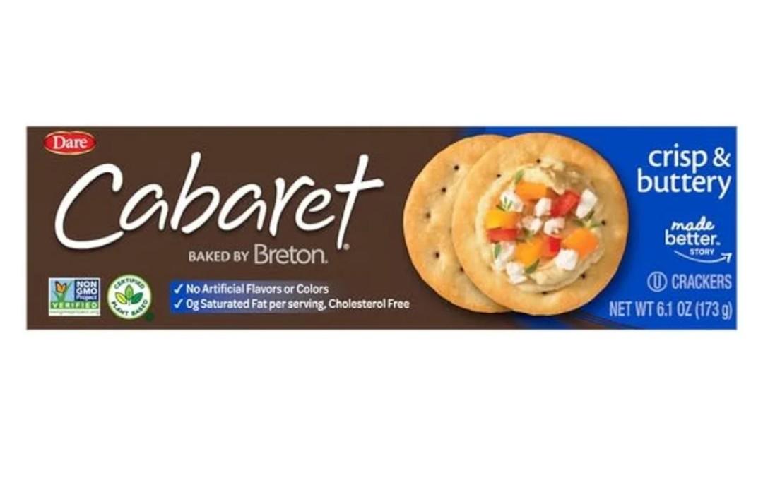 Butter Crackers – 2x Dare Breton CabaretCrackers 6.1 OZ Bundle with Floss Picks Dental 40PC – Crisp Buttery Crackers with Light Texture for Snacking, Cheese, and Spreads – Gift Set (3 Items), EXP: 04/02/2026