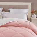 Seward Park King Size Pink Beige White Comforter, All Season Soft Reversible Bedding, Cooling Lightweight Fall Blanket, Girls Bedspread