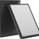 Leemone EverestAir Replacement Filter for LEVOIT EverestAir/EverestAir-P Air Purifier, True HEPA, High Efficiency Granules Activated Carbon, EverestAir-RF, 2 Pack