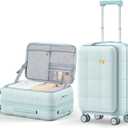 MGB 20 Inch Expandable Carry On Luggage Airline Approved (Aquamarine)
