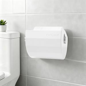 Cat-Proof Toilet Paper Cover, Anti-Dog Toilet Roll Protector Guard. Prevents Pet from Playing & Pulling Tissue Paper, TP Shield for Most Standard Holders - White