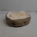 Bedsure Dog Beds for Small Dogs - Round Cat Beds for Indoor Cats, Washable Pet Bed for Puppy and Kitten with Slip-Resistant Bottom, 20 Inches, Camel