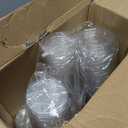 100 Pack 24 oz Clear Plastic Iced Coffee Cups with Lids & Straws