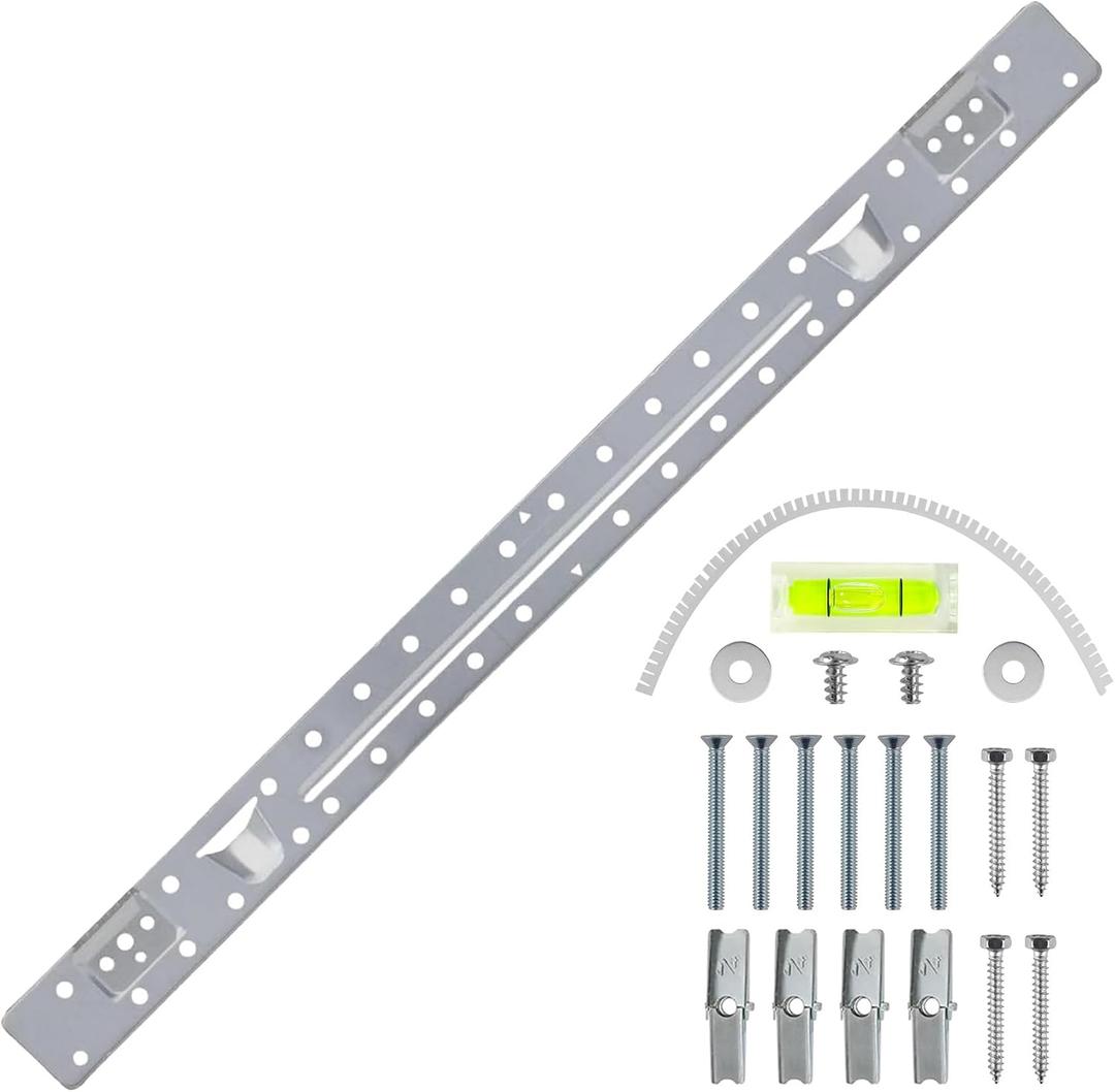 W11025649 AP6245752 W10440498 Microwave Mounting Plate Bracket Kit Replacement for Whirlpool Kitchen-Aid Amana Maytag Microwave Mounting Kit with Column Level & Hardware Screws Replaces PS12074431
