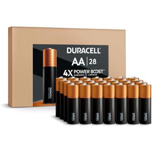 Duracell Optimum AA Batteries 28 Count with Power Boost Ingredients, Re-closable Pack for a Quick, Easy Access and Organized Storage