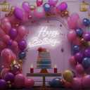 Large White Happy Birthday Neon Sign, 12V Birthday Neon Signs for Wall Decor, Happy Birthday LED Sign for Birthday Party Decoration(22.4 x 14.3 inches), Large-Plug