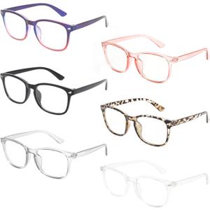 MIGSIR Blue Light Blocking Glasses for Computer Gaming, Fashion Fake Anti Eye Strain Eyeglasses for Women Men (Multi Color)