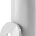 iDesign Freestanding Toilet Paper Canister with Lid for 3 Extra Rolls, Gray, Made in USA