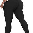 JGS1996 Butt Lifting Leggings for Women Tummy Control Workout Yoga Pants High Waisted Scrunch Booty Gym Tights (X-Large, #14 With Pockets Black)