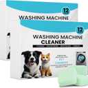 Loopeer 36 Pcs Washing Machine Cleaner Tablets Bulk 18 Month Supply Washer Machine Cleaner Pet Hair Remover for Laundry HE, Front & Top Load Washer Removes Residue, Pet Hair, Odors, Septic Safe