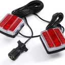 Linkitom Magnetic LED Trailer Towing Light Kit, 24ft Cable with 7 pin plug, IP68 Waterproof, DOT Approved