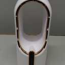 Desk Fan Bladeless, 11.8 Inch Office Fan Small, Quiet, 3 Speed Adjustment, Touch Control, Easy to Clean, Desk Fans Small Quiet, Ideal for Office, Living Room, Bedroom (White/Gold)