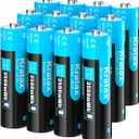 Kratax 1.5V AA Lithium Rechargeable Batteries, 12 Pack 3A High Capacity 3500mWh Li-ion Batteries, 1600 Cycles, Long Lasting, Constant Output for Controller, Toys, Remote Controls, Fast Charge