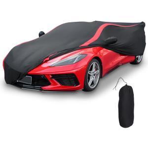 C8 Car Cover Fit for Corvette C8 Stingray Z06 Z51 2020 2021 2022 2023 2024 2025 Stretched Satin for Garage Car Shows Indoor Car Cover