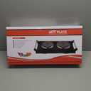 Hot Plate, 2000W Portable Electric Stove for Cooking with Stay Cool Handles & 5 Levels Adjustable Temperature, Countertop Double Coil Burner for Home RV Camp Compatible for All Cookwares,Black