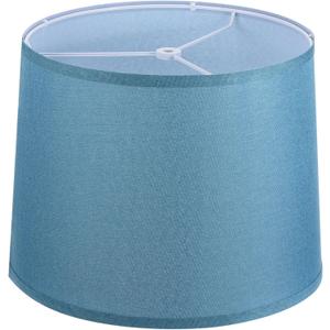 PATIKIL Lamp shades for Table Lamps 11.4" Top x 12.6" Bottom x 9.8" High Drum Lamp shades for Floor Lamps Medium Linen Lampshade Easy Assembly for Lamp Replacement, Blue