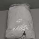 Cniuyhi White Linen Textured Pinch Pleated Curtains 84 Inch Length Full Blackout Back Tab Curtains, Energy Saving Patio Door Pleated Drapes with Hooks for Bedroom Living Room, 50" x 84", 1 Panel