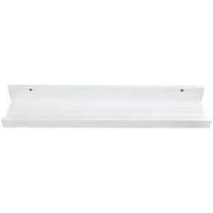 18" Solid White Ledge Shelf by Studio Dcor - Floating Wall Mount Display for Pictures, Books, Home Dcor - 1 Pack