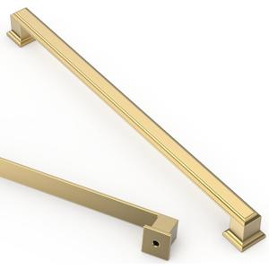 Asidrama 6 Pack 10 Inch(256mm) Brushed Brass Cabinet pulls Kitchen Cabinet Handles, Cabinet Pulls Kitchen Cabinet Hardware for Cupboard Drawer Pulls 2044