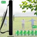 2 Pieces 6-can Insulated Cooler Sleeve Beer Cooler Tube Black Hold Golf Bag Insulated Beer for Golfing, Beach Days, Picnic, Traveling and More(Straps Style)