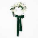 MEEDEE Green Velvet Ribbon 3 Inch Green Fringe Ribbons Raw Edge Silk Velvet Ribbon for Wreaths, Flower Bouquet, Photography, Dress Sash, Baby Shower, Wedding Decor (3 Yards)