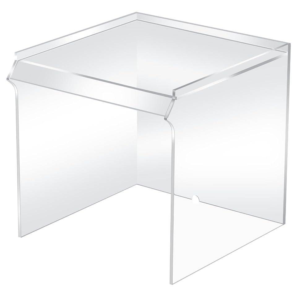 CroBlissful Acrylic Draft Cover with Front Overhanging Panel Shield for Lab Equipment or Office Use (18 x 18 x 18 Inches)