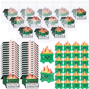30 Set Funny Desk Dumpster Ornament Bulk Thank You Resin Mini Dumpster Accesssories with Positive Cards for Office Employee Appreciation Gifts (Classic)