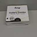 SETUP [160 Count] Disposable Silverware, Gold Combo Cutlery - 80 Forks, 40 Spoons, 40 Knives - Heavy Duty, and Durable Gold Plastic Silverware Set Great for Parties, Events and Everyday use