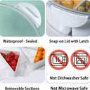 2Pack Veggie Tray With Lid for Fridge Organizer Bins Divided Snackle Box Container with 6 Compartments for Party Serving Platter, Fruit Tray with dip, Snack Storage, Reusable Meal Prep
