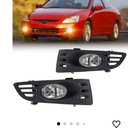 Fog Lights Assembly Compatible With HONDA Accord 2DR 2003-2005 Included Switch And Wiring Kit OE OEM Part Number:08V31SDN100(Clear Lens
