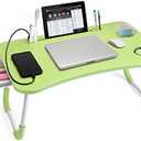 Slendor Laptop Desk Laptop Bed Stand Foldable Laptop Table Folding Breakfast Tray Portable Lap Standing Desk Reading and Writing Holder with Drawer for Bed Couch Sofa Floor